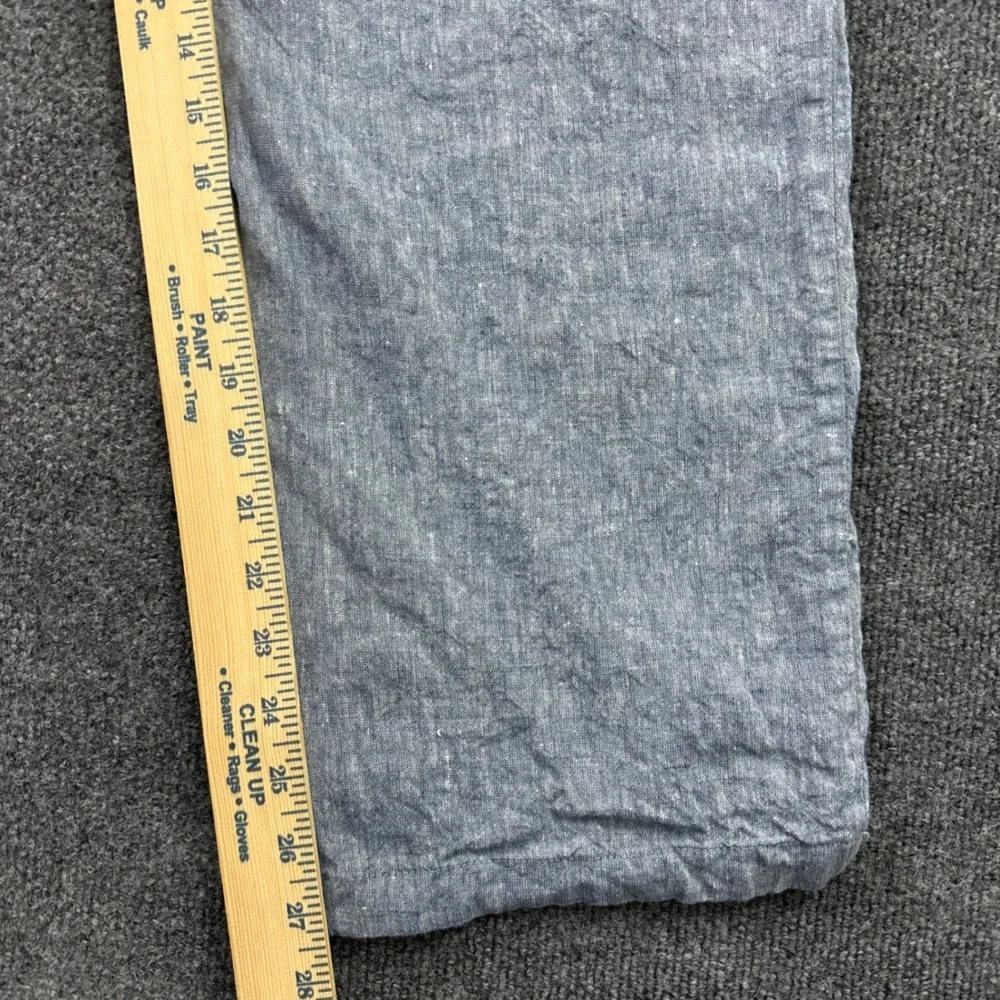 Jos. A. Bank Linen Blend Trousers Mens 40x28 Blue Tailored Fit Drawstring Waist